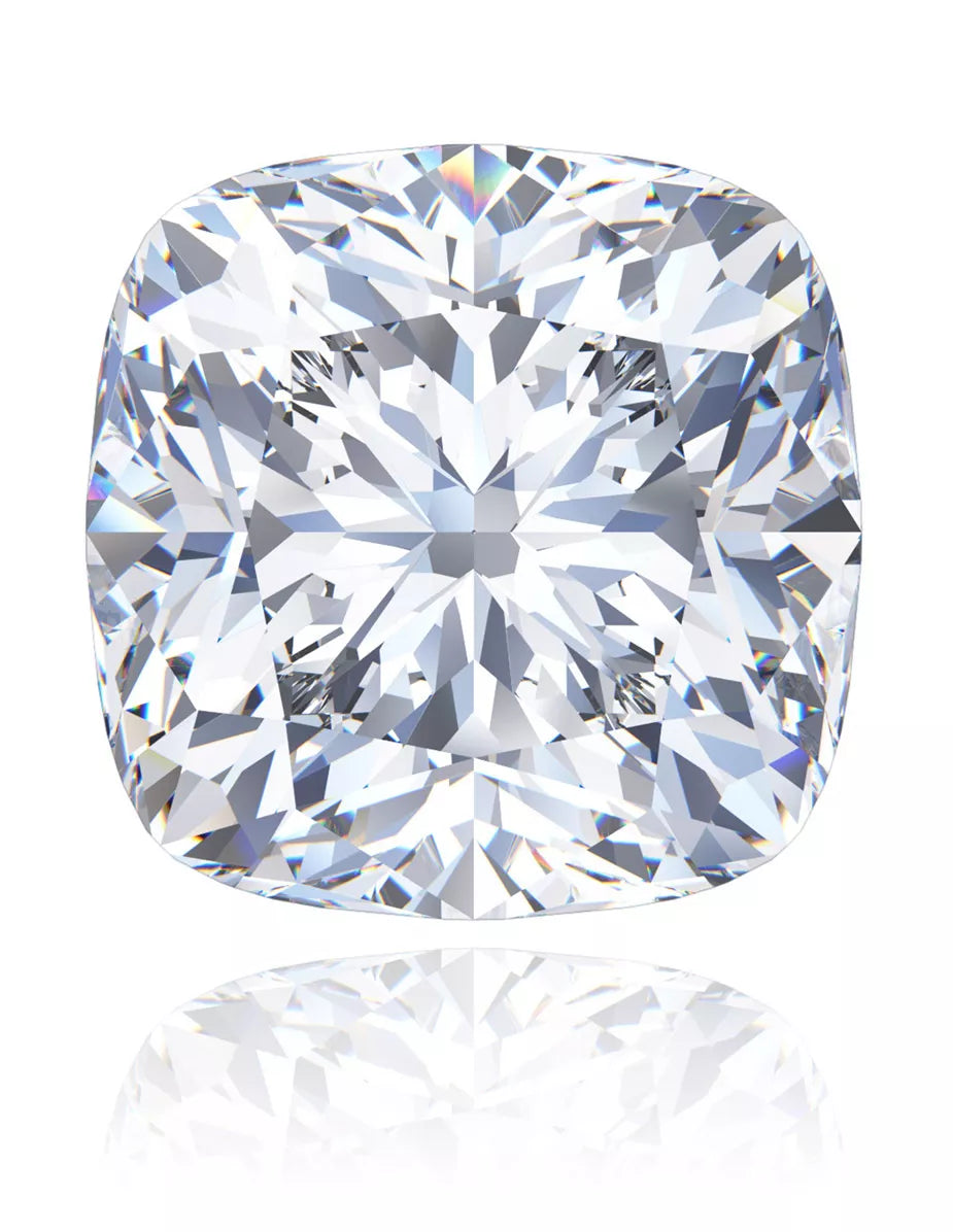 Lab Grown Cushion 0.9ct F SI1 NONE