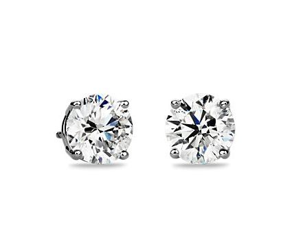 Lab Grown Round Earrings 1.25 ct tw